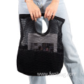 Recyclable custom shopping bag nylon eco-friendly large grocery bag foldable reusable polyester tote shopping Bag